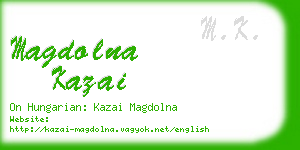 magdolna kazai business card